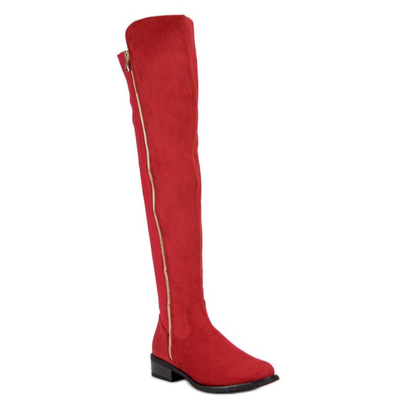 Seastar Red Boots With A Zipper 2