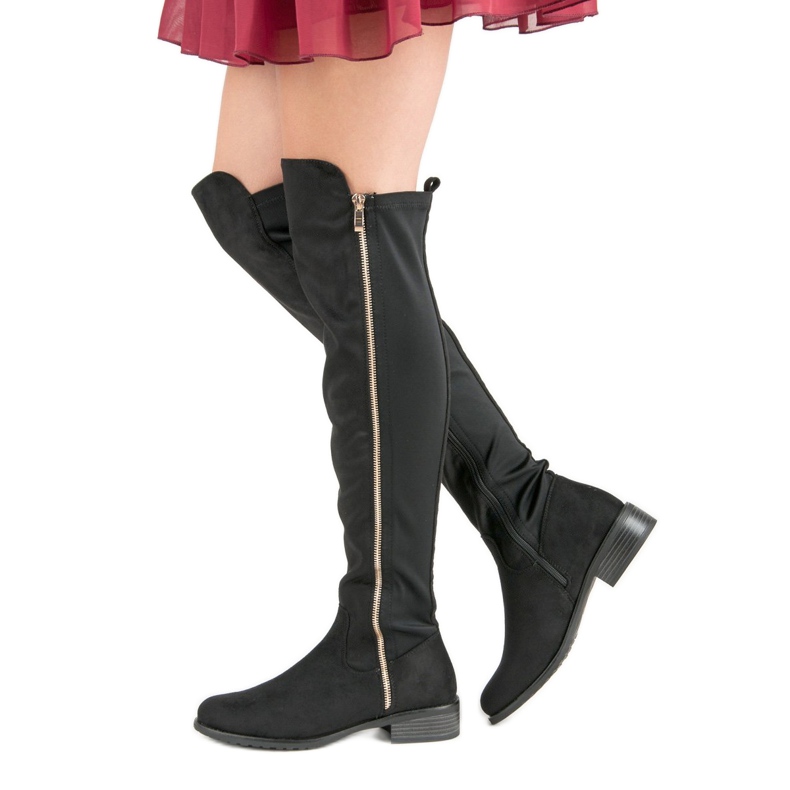 Seastar Black Boots With A Zipper 1