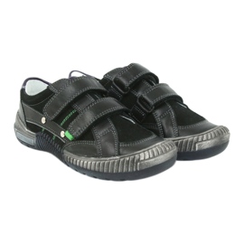 Boys' shoes Bartek 55287 black grey green 4