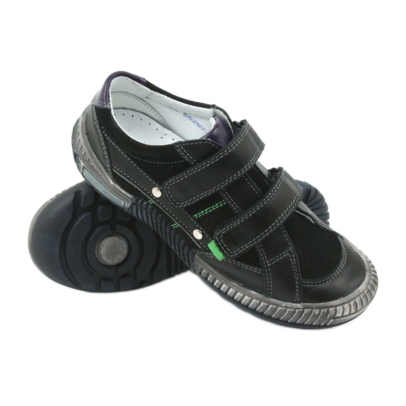 Boys' shoes Bartek 55287 black grey green 3