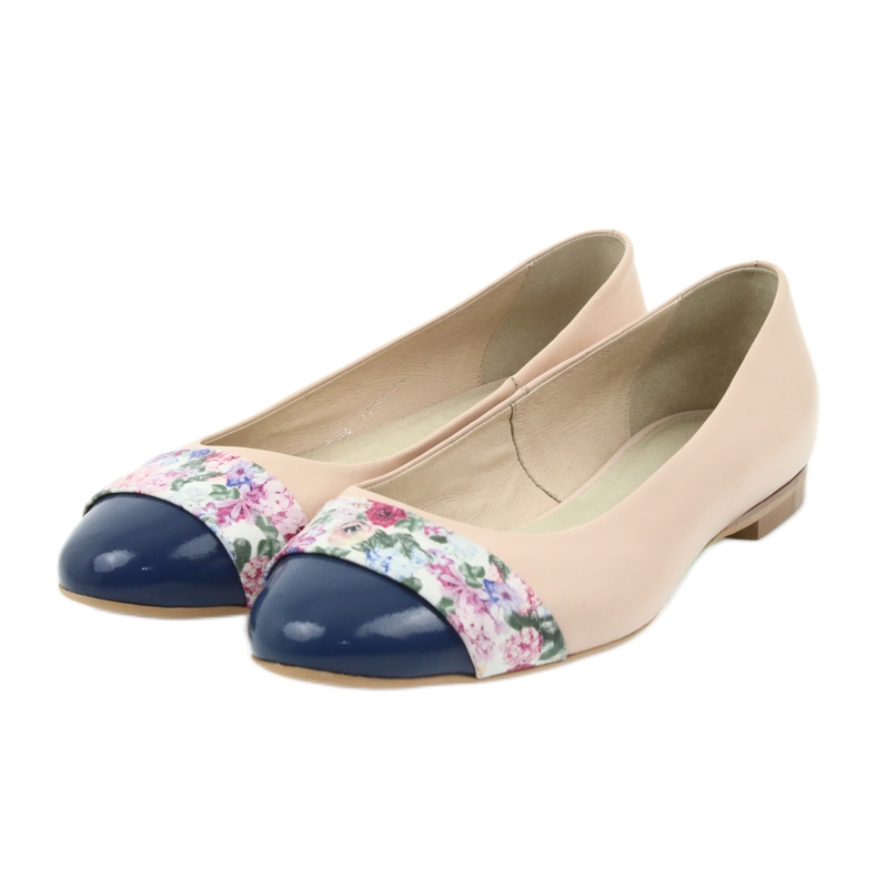 Ballerinas for women flowers Edeo 1905 beige brown blue multicolored red 3