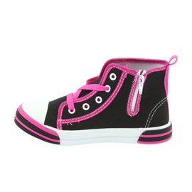 American Club Black sneakers children's shoes with a zipper American TEN13 blue pink 2