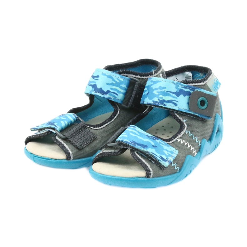 Befado children's shoes sandals with a leather insert 350P062 blue grey 3 Befado children's shoes sandals with a leather insert 350P062 blue grey 3