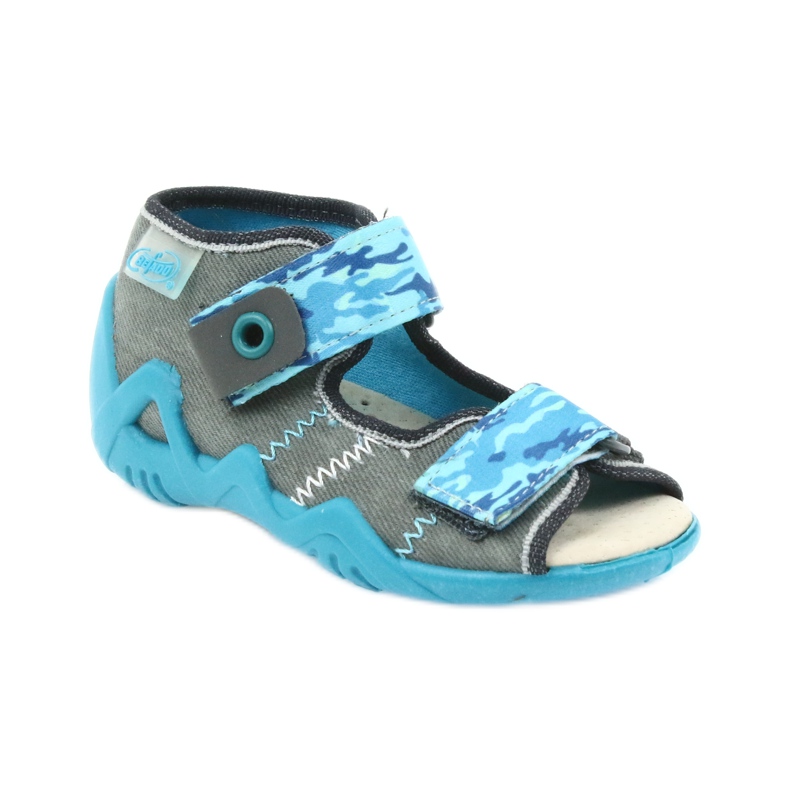 Befado children's shoes sandals with a leather insert 350P062 blue grey 1 Befado children's shoes sandals with a leather insert 350P062 blue grey 1