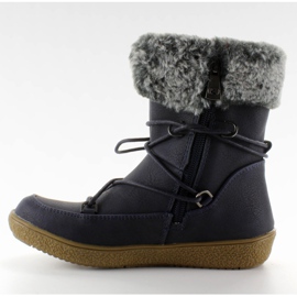 Half boots for children with fur K1647201 Marino navy blue 2