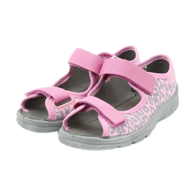 Befado children's shoes sandals slippers 969x092 pink grey 3
