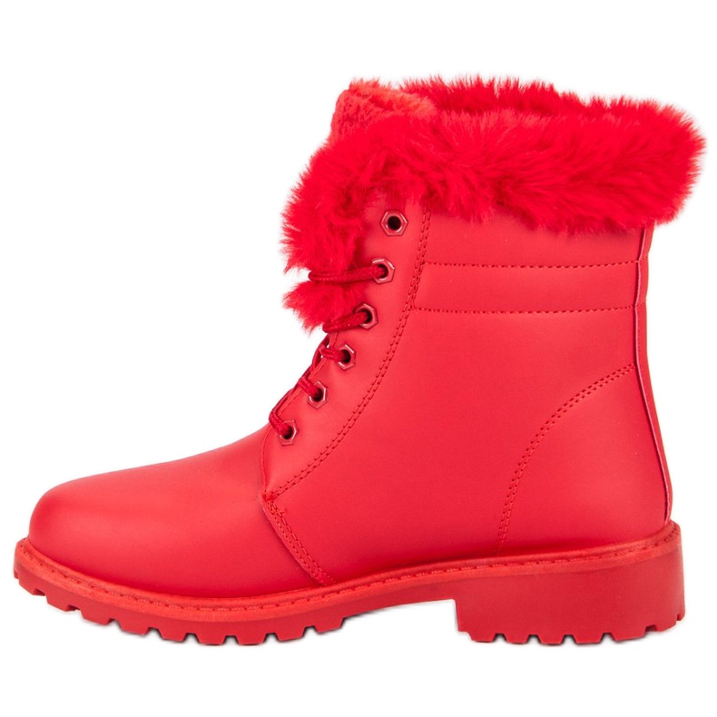 Red trappers with fur 1
