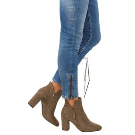 Brown high-heeled boots 6900 Khaki 2