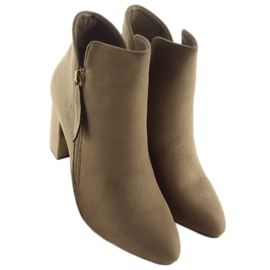 Brown high-heeled boots 6900 Khaki 1