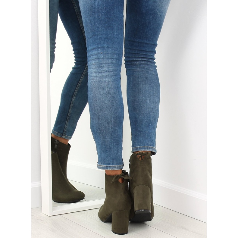 Green high-heeled boots 7357-GA Green 2