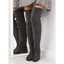 Gray Over-knee boots for women 7570-PG Gray grey 1