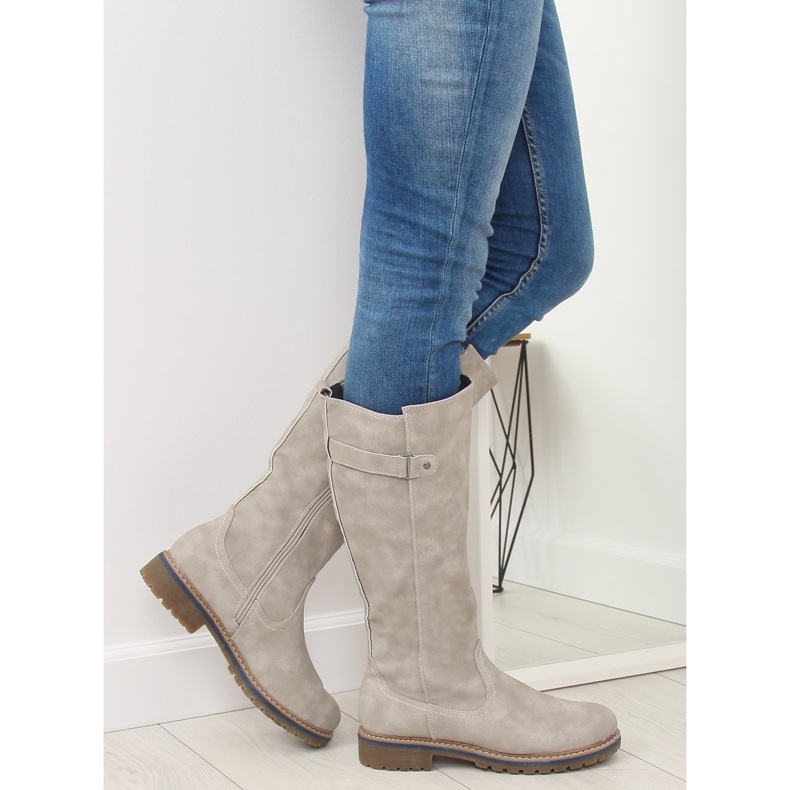 Timber boots beige GD-WL-07 Beige grey 1