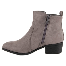 Nio Nio Gray Booties With Crystals grey 1