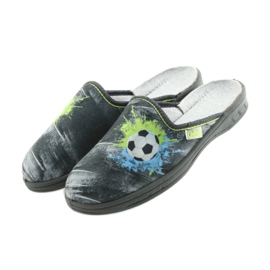 Befado children's shoes slippers 707Y395 blue grey green 4