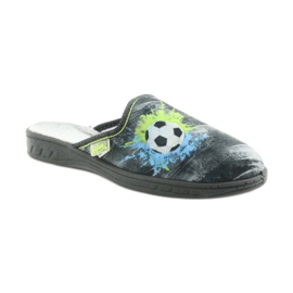 Befado children's shoes slippers 707Y395 blue grey green 1