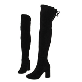 Black high-heeled boots 0-261 2