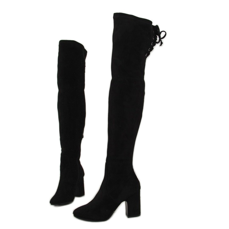 Black high-heeled boots 0-261 2