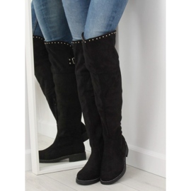 Black musketeer boots 7573-PG Black 1