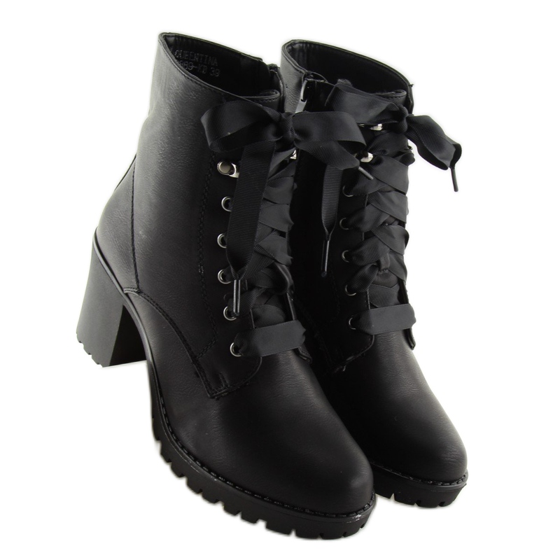 Black high-heeled workers B2889-KB Black 2