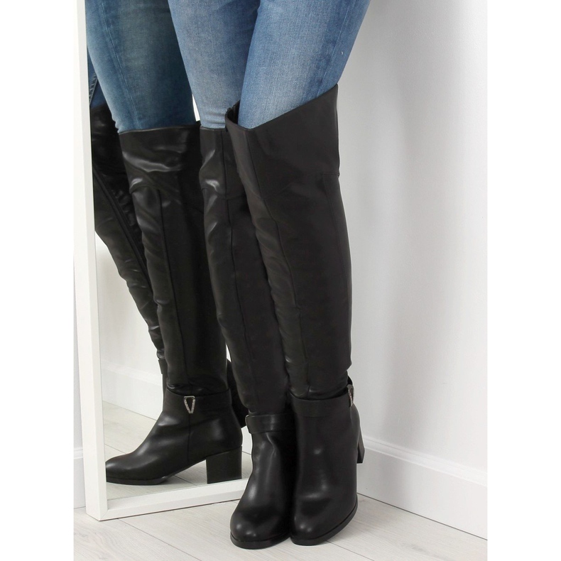 Black SG-200 Black high-heeled boots 1
