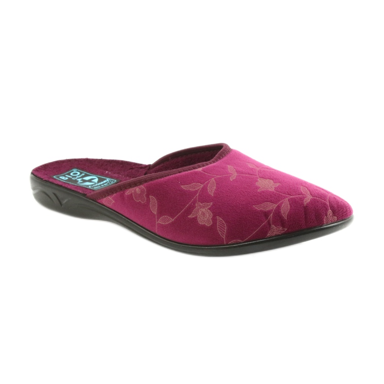 Adanex 18115 velor slippers red multicolored 1