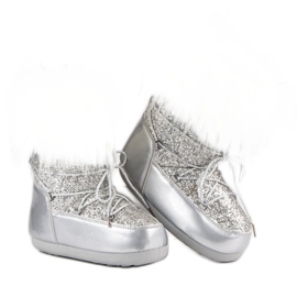 Fashionable snow boots grey 2