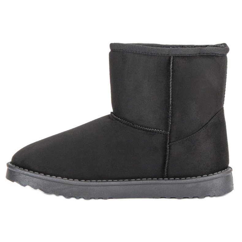 Suede snow boots black 1