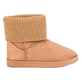 Suede snow boots brown 1