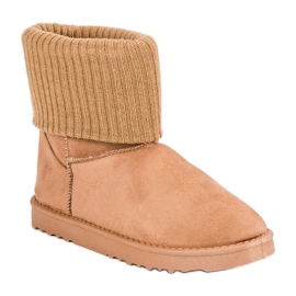 Suede snow boots brown 2