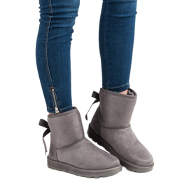 Mukluki With A Bow grey 1