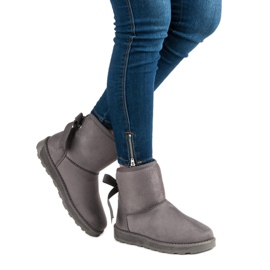 Mukluki With A Bow grey 2