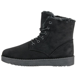 Forever Folie Warm suede boots black 1