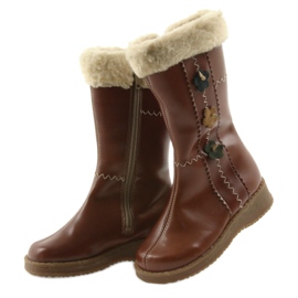 Zawadka Girls' boots with fur Zawatka brown 3 Zawadka Girls' boots with fur Zawatka brown 3