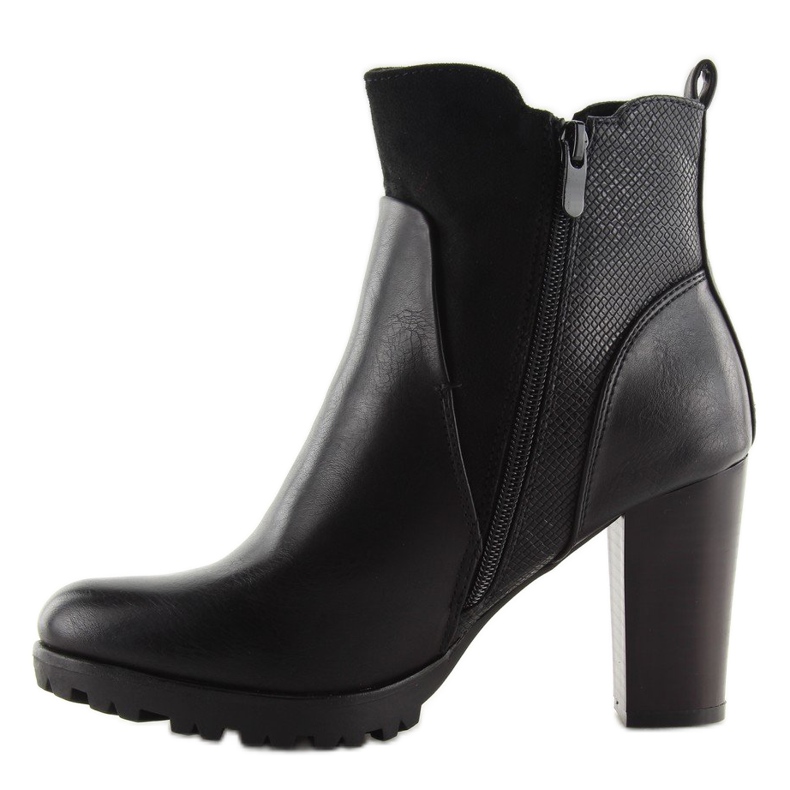 Black high-heeled boots 1108-GA black 2