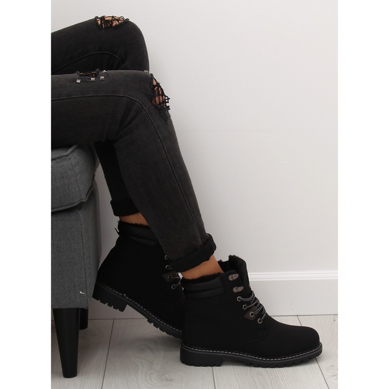 Black insulated timber boots BB2022-KB Black 1