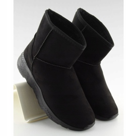 Black women's snow boots D009 Black 1