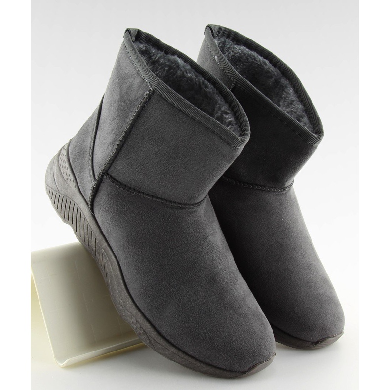 Gray Women's gray snow boots D009 Gray grey 1