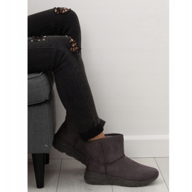 Gray Women's gray snow boots D009 Gray grey 2