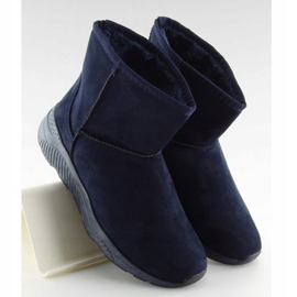 Navy blue snow boots for women D009 Blue 1