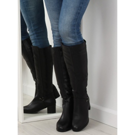 Black Low-heeled boots SG-206 Black 1