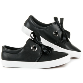 Seastar Sneakers Tied With A Ribbon black 2
