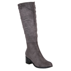 Super Mode Comfortable Gray Boots grey 1