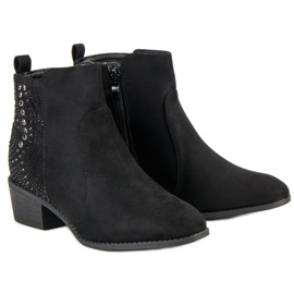 Nio Nio Black Boots With Crystals 1