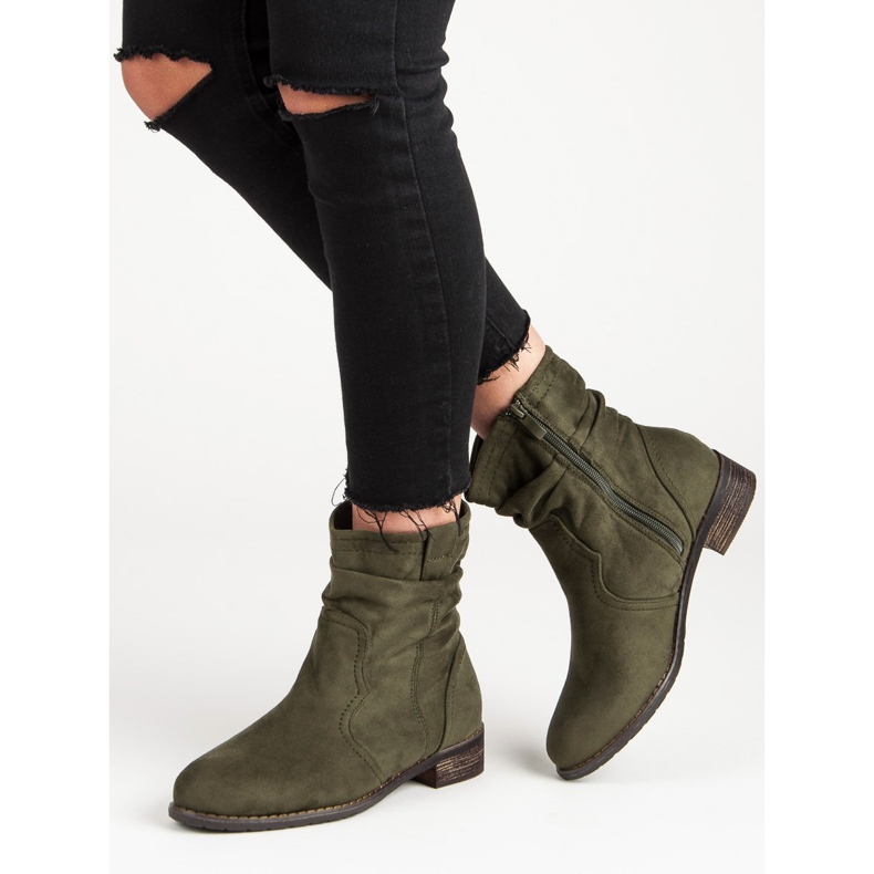 Nio Nio Olive Booties green 2