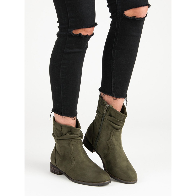 Nio Nio Olive Booties green 1