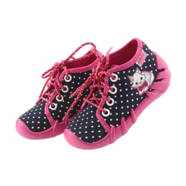 Befado children's tied dots 130P039 white pink navy blue 4 Befado children's tied dots 130P039 white pink navy blue 4