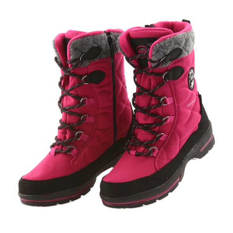 American Club Snow boots with American 801SB pink membrane black grey 3 American Club Snow boots with American 801SB pink membrane black grey 3