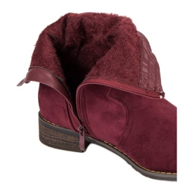 Nio Nio Burgundy boots red 2