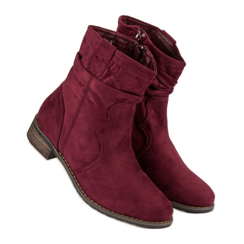 Nio Nio Burgundy boots red 1
