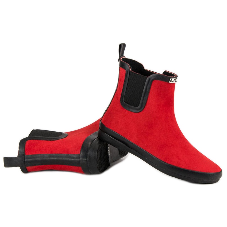 Kylie Women's suede galoshes black red 1 Kylie Women's suede galoshes black red 1
